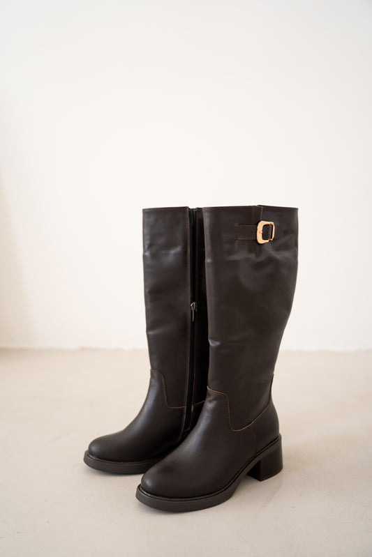 Чоботи з натуральної шкіри «Шоколад»