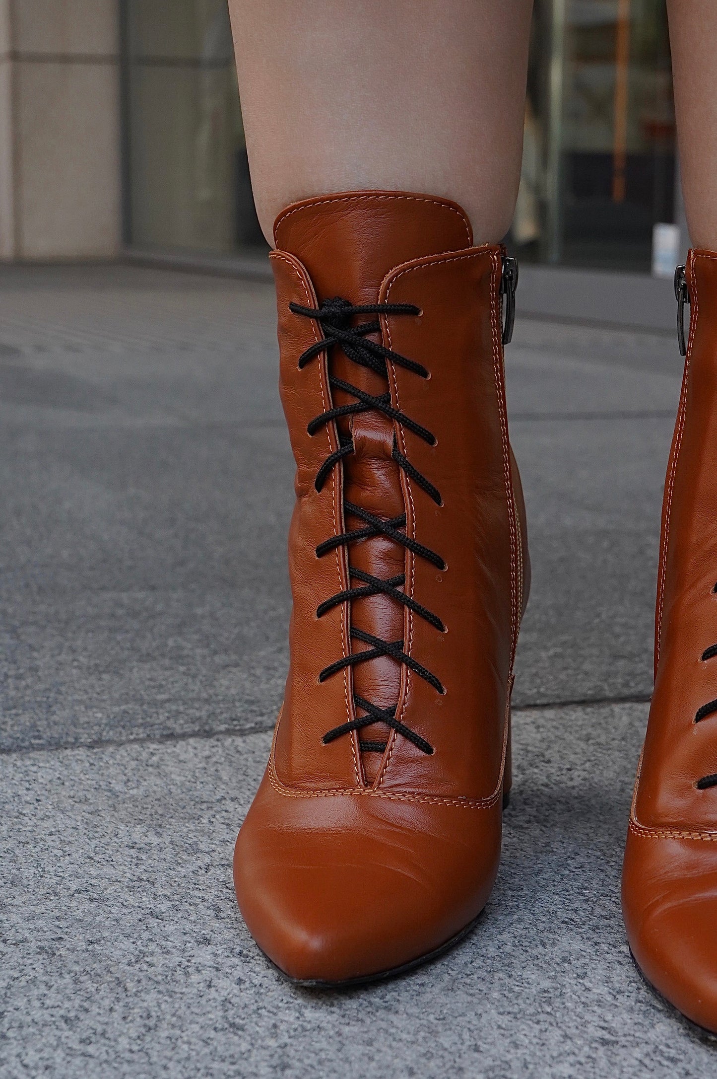 Lace-up ankle boots