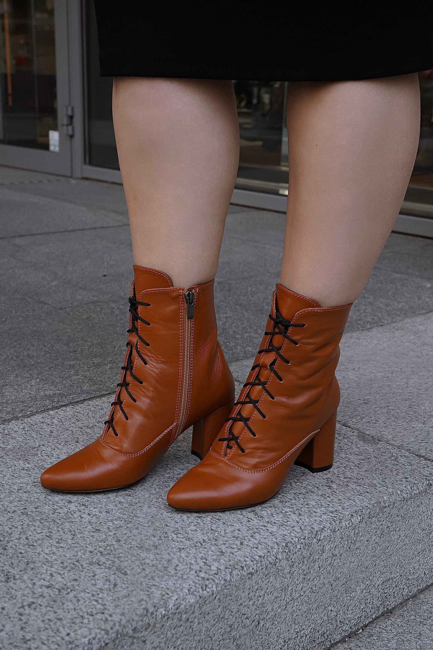 Lace-up ankle boots