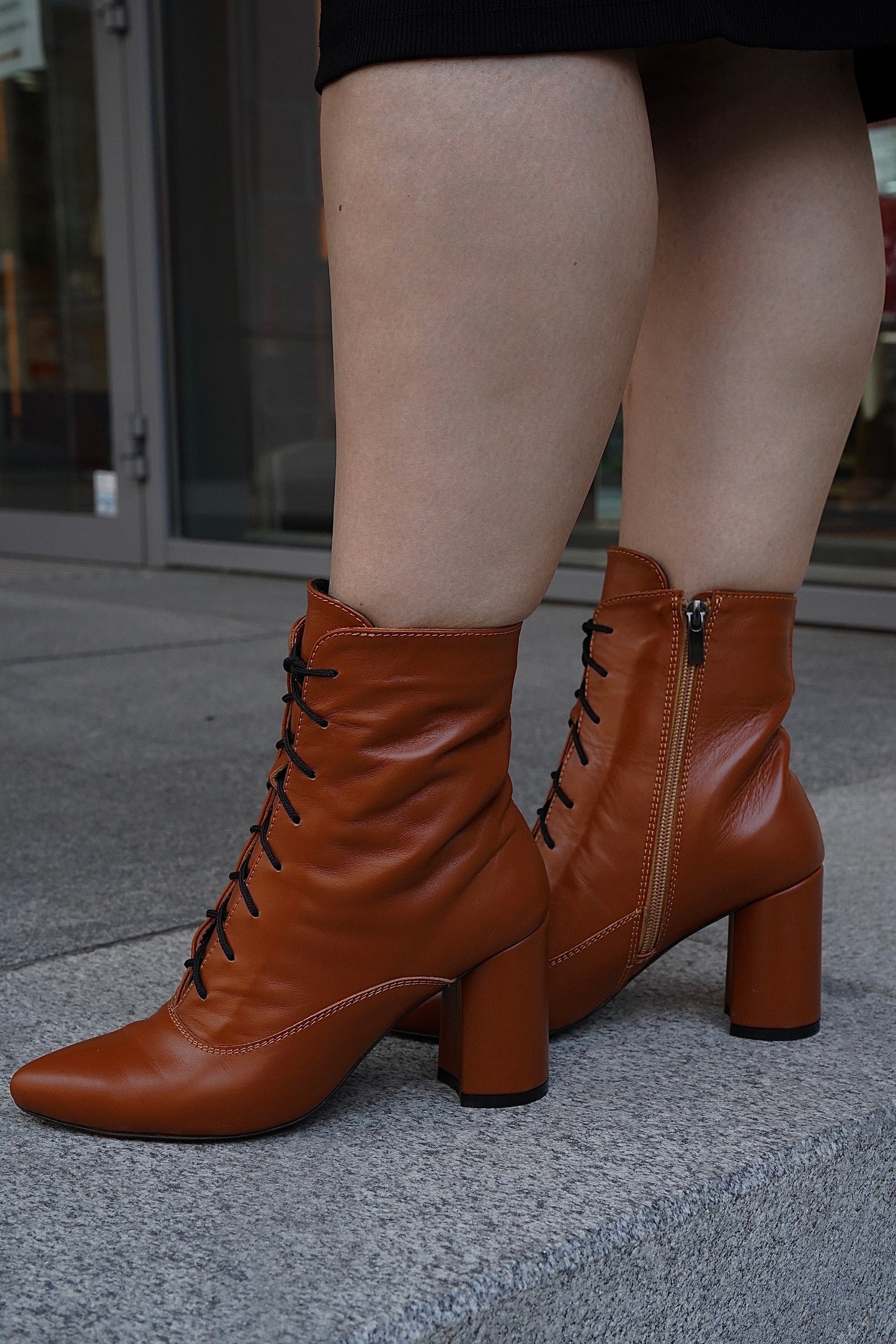 Lace-up ankle boots