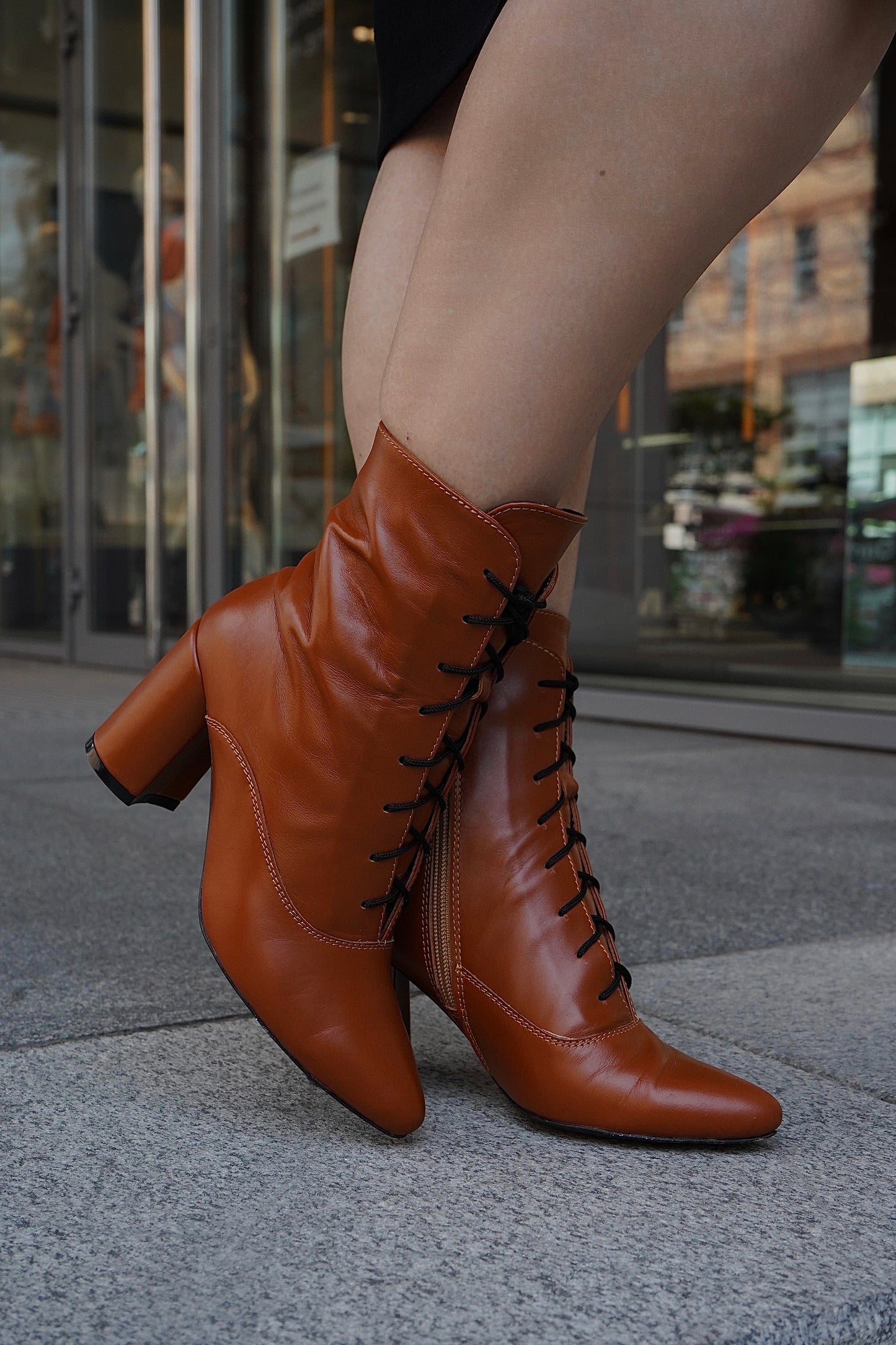 Lace-up ankle boots