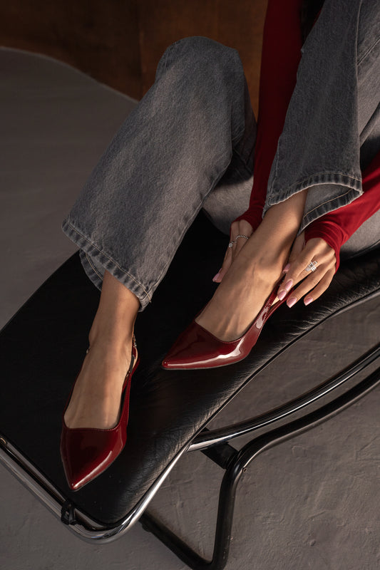 Лаковані слінгбеки (Deep Wine)